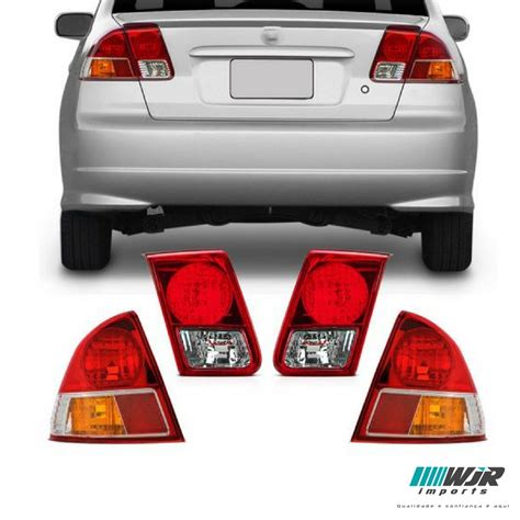 Kit Combo Lanterna Traseira Honda Civic 2004 2005 2006 Frete grátis