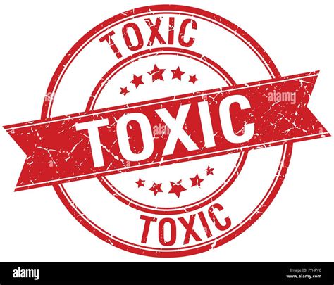 Toxic Grunge Retro Red Isolated Ribbon Stamp Stock Vector Image Art