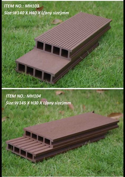 Mh101 135x25wpc Decking Floor Wood Plastic Composite Decking Board