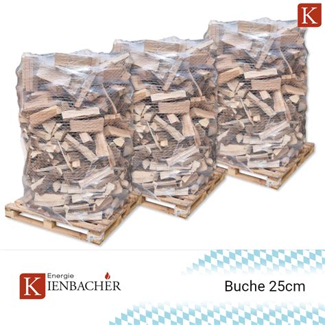 Buche 25cm 4 8m³ SRM Brennholz auf Palette für Heizsaison 23 24