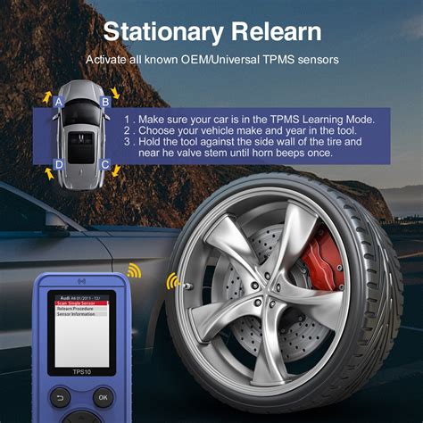 Tpms Relearn Reset Tool Auto Tire Pressure Sensor Activate Sensor Scan