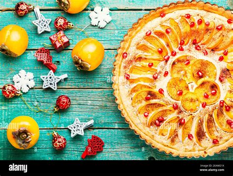 Christmas fruit tart Stock Photo - Alamy