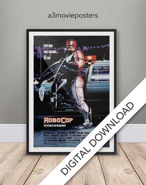 Robocop Movie Poster 1987 Digital Download, A3 Tabloid, Printable Wall ...