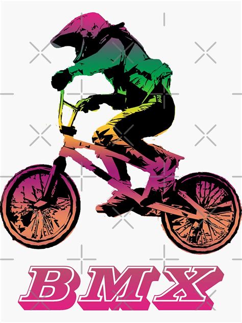 Bmx Mountain Bike Sticker For Sale By Ricobarinas Redbubble