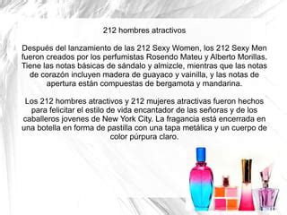 Tipos de 212 perfumes para él o ella PPT Descarga Gratuita