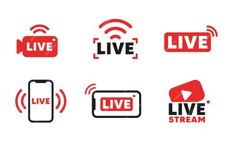 Premium Vector Set Of Live Streaming Icons And Video Broadcasting