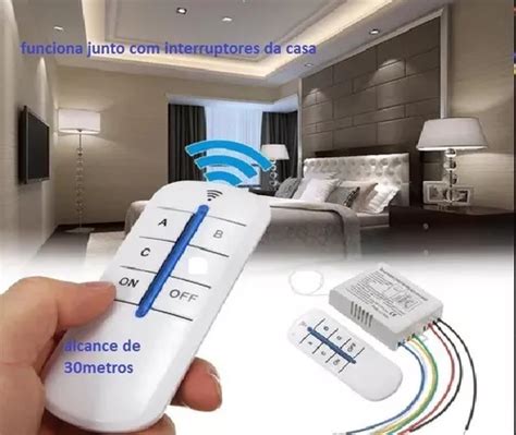 Kit Controle Remoto Interruptor De Luz Canais V