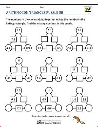 Printable Math Puzzles 5th Grade