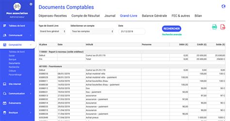 Exemple De Grand Livre Sur AssoConnect