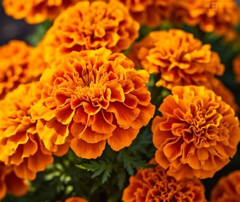 Premium AI Image | Vibrant orange marigold flowers