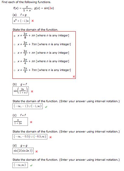 Solved Find Each Of The Following Functions F X X 5