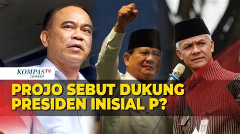 Senyum Gibran Saat Ketum Projo Sebut Dukung Presiden Inisial P Youtube