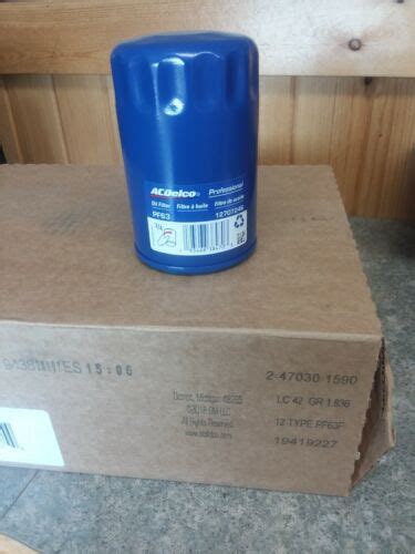 NEW VERSION Engine Oil Filter AC Delco PF63 DURAPACK PF63F BULK 12 PER ...