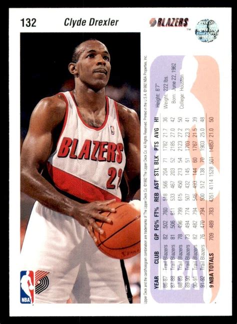 1993 94 Upper Deck Clyde Drexler Portland Trail Blazers 132 EBay