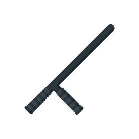 Premium Vector Police Baton Icon Flat Illustration Of Police Baton