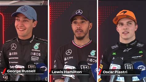 Entrevista GEORGE RUSSEL LEWIS HAMILTON OSCAR PIASTRI Gran