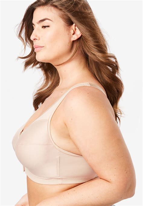 Glamorise® Magic Lift® Front Close Posture Wireless Bra 1265 Plus Size Posture Bras Woman Within