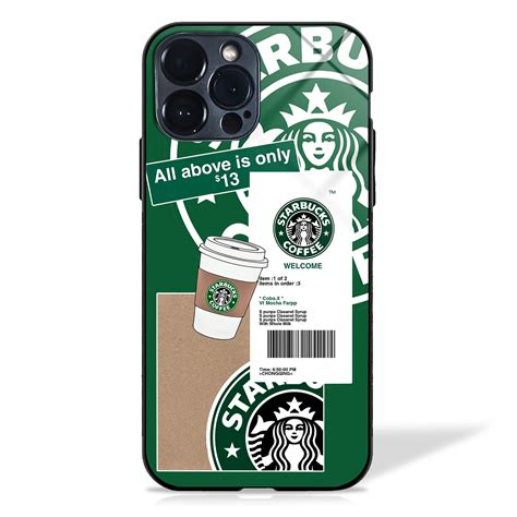 Starbucks Classic Bill Design Glass Case Mw Stuffs