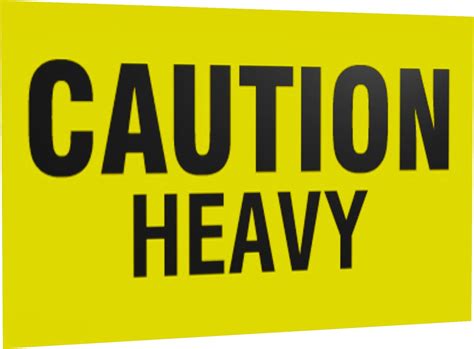 Amazon Kenco 3 X 5 Caution Heavy Fluorescent Shipping Label