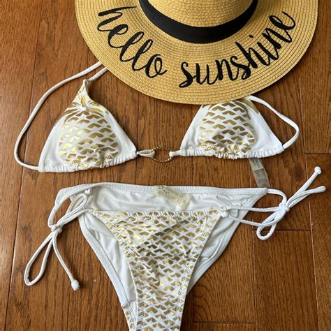 Rare Victorias Secret Triangle Bikini Set Gem