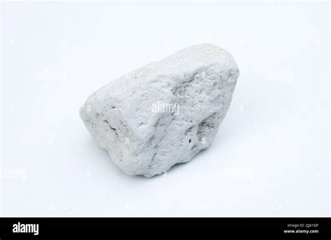 chalk sedimentary rock isolated over white background Stock Photo - Alamy