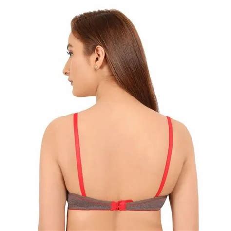 Plain With Contrasting Border Non Padded Bra 0659 At Rs 180 Piece