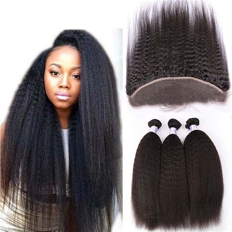 Ruma Hair 8a Malaysian Afro Kinky Straight Lace Frontal