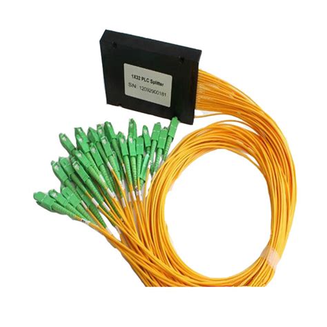 FTTH 32 Core Optical Fiber With 32 Sc APC Connector 1X32 ABS Box PLC