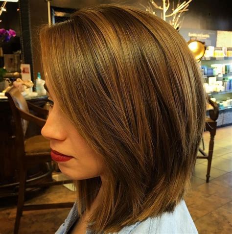 Sleek Lob With Long Layers Layered Bob Haircuts Layered Bob