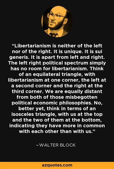 Walter Block Quote Libertarianism Is Neither Of The Left Nor Of The