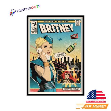 Britney Spears Toxic Vintage Comic Poster - Unleash Your Creativity