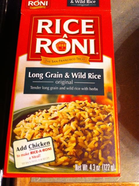 Rice A Roni And Chicken Recipe On The Back Of Box Heat Up Can Of Cream