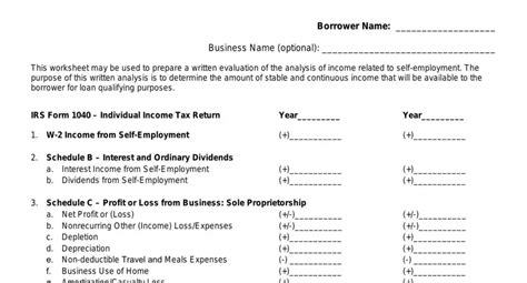 Fannie Mae Rental Income Calc Worksheet