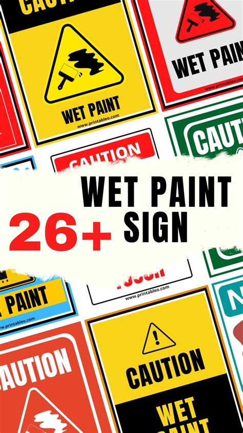 Free Printable Wet Paint Signs