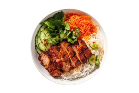 Premium Ai Image Bun Thit Nuong Grilled Pork With Vermicelli Noodles