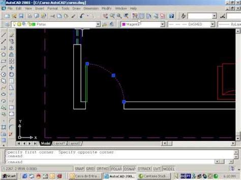 Linha Tracejada Porta Autocad Youtube