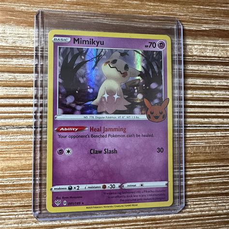 Pokemon Card Mimikyu 081 189 Holo Rare Trick Or Trade Halloween Near