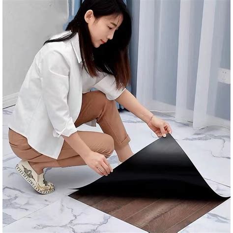 Marble Vinyl Tiles Floor Stickers Self Adhesive Waterproof Tiles For