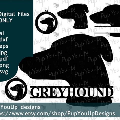 Greyhound Silhouette Etsy