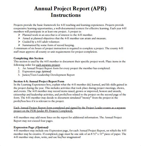 Free Project Report Templates In Ms Words Apple Pages