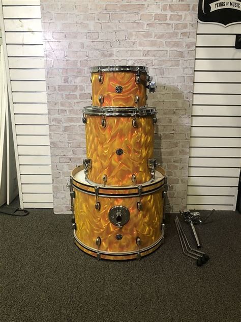 Gretsch 3 Piece Catalina Club Standard Kit Orange Satin Flame Reverb