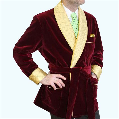 Buy Smoking Jacket Robe Men S Maroon Velvet Quilted Coat Hussar Jackets