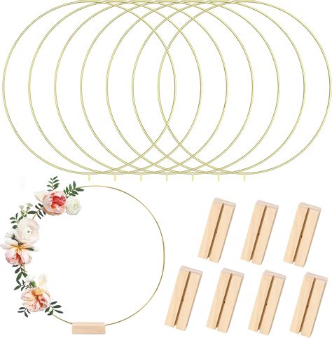 Amazon Sntieecr 8 PCS 12 Inch Metal Floral Hoop Centerpiece For