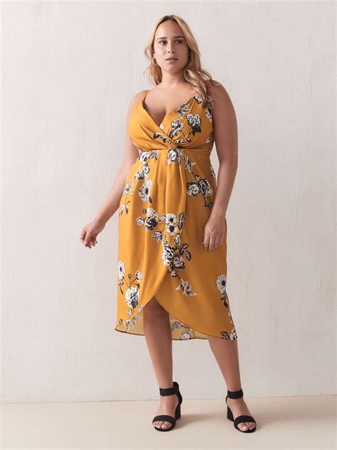 Floral Faux Wrap Dress City Chic Penningtons