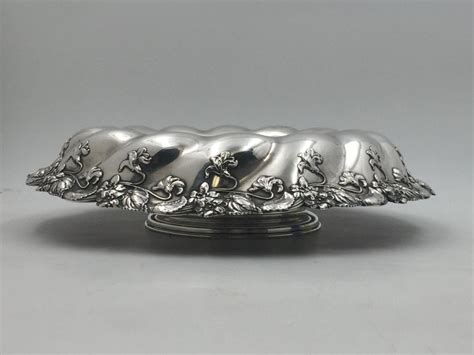 Whiting Sterling Silver 1905 Centerpiece Fruit Bowl In Art Nouveau Style For Sale At 1stdibs