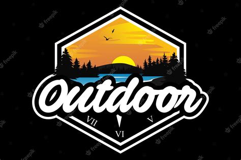 Premium Vector | Lake logo badges