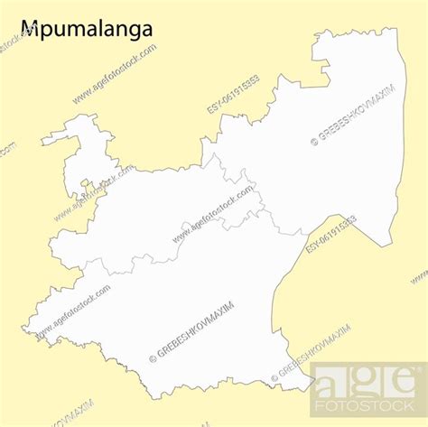 High Quality Map Of Mpumalanga Is A Region Of South Africa With