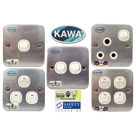 Kawa Metal Clad Flush Switches Sirim Approval And Safety Approval 1g 2g 3g 4g 15a Sw