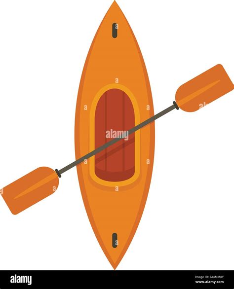 Top View Kayak Icon Flat Illustration Of Top View Kayak Vector Icon