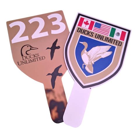 Custom Printed Auction Paddles Bidding Numbers Numbered Fans